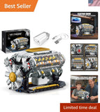 STEM Educational V8 Engine Model Kit - 703 PCS for Creative Adults & Teens Model