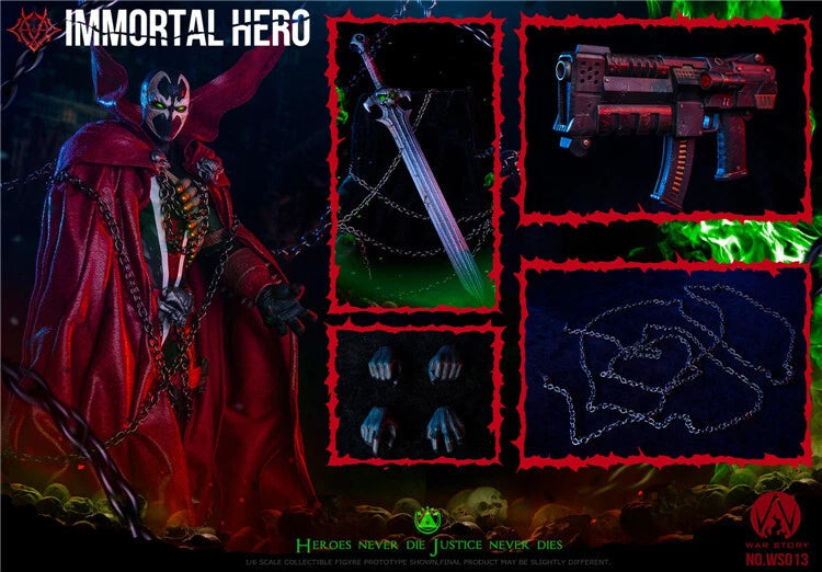 1/6 WAR STORY WS013 Male Spawn Immortal Hero Model For 12''Action Figure Model