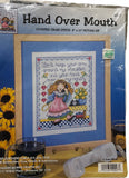 Design Works Counted Cross Stitch Kit Hand Over Mouth 2027 - 8x10 picture kit Model