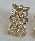 Authentic Pandora 14K Yellow Gold Trinity Flower Spacer Charm Charms