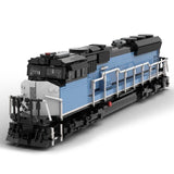 Modubrix Mocs Bricks Sets  SD70MACH Metra Train 2154 Parts Building Toys Kits Model