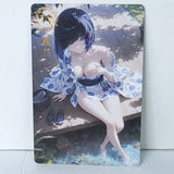 Yelan Kimono Premium Waifu Card Anime Girl Wall Art Oversized Board A5 Model