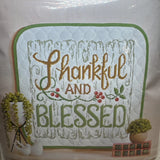 Herrschners Thankful and Blessed Wall Hanging Cross Stitch Kit Thanksgiving DIY Model