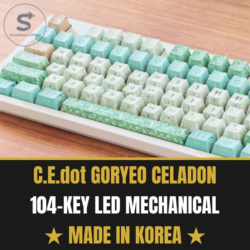 C.E.dot Goryeo Celadon Korean Mechanical Keyboard LED PBT 104-Key Wired Model