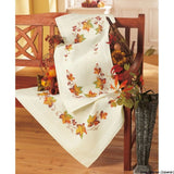 Vervaco tablecloth stitch embroidery kit kit Autumn leaves, stamped, DIY Model
