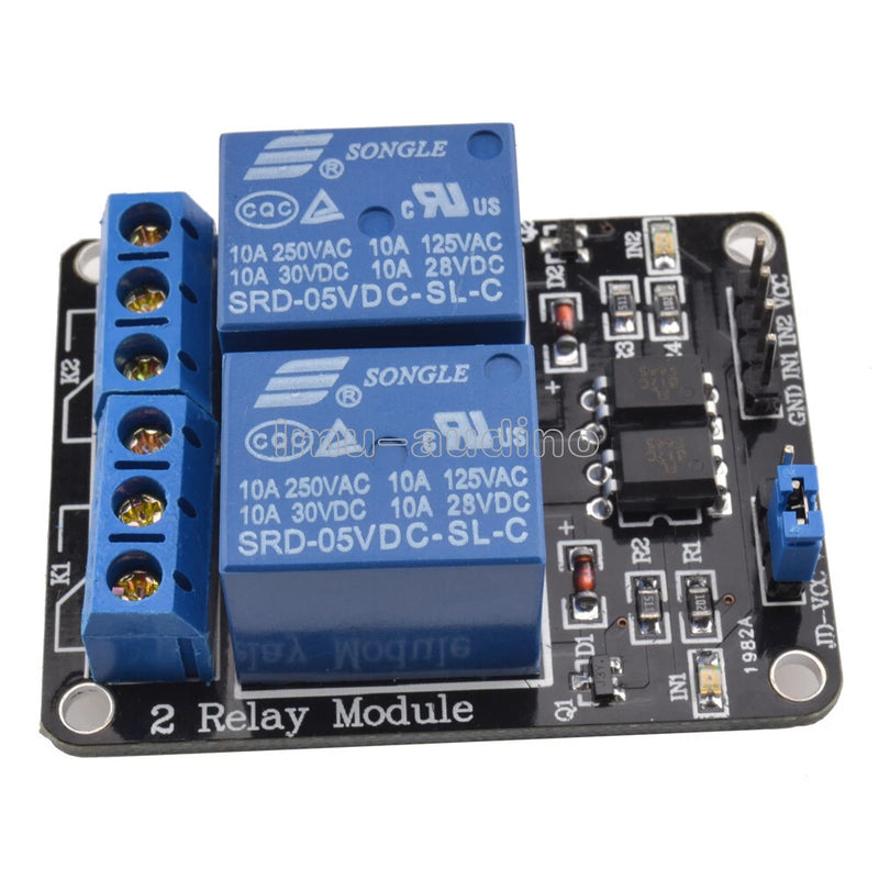 5V 2 Channel Relay Board Module With Optocoupler For PIC AVR DSP Model