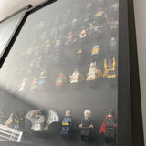 Lego Display Frame Board Holds  50 Minifigures Figures in Picture Not Include Model