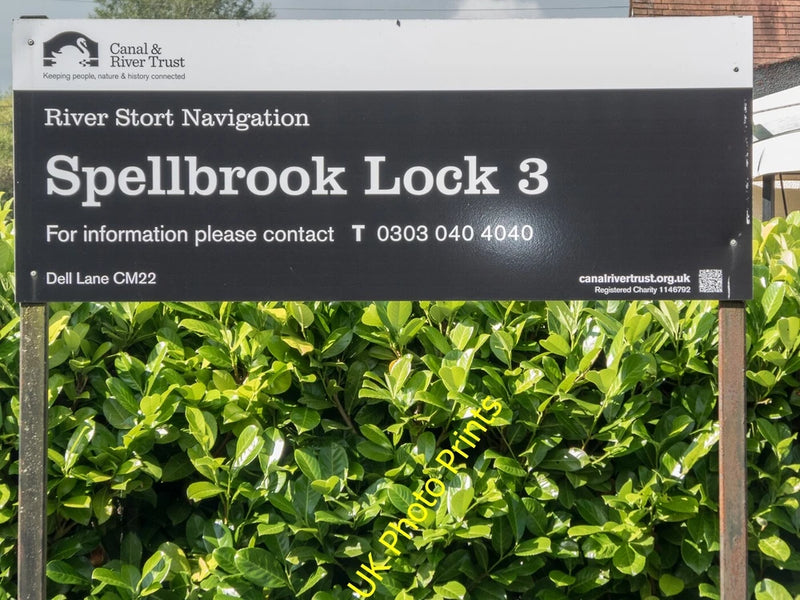 Photo 6x4 Information Board at Spellbrook Lock No. 3, Spellbrook, Essex S c2015 Model