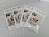 NISP LOT OF 4 Floral Preprinted  Embroidery DIY Art Kits Model