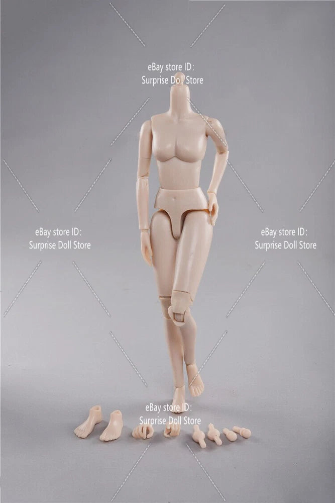1/6 Flexible Female Body Small Chest Suntan Skin 12'' Action Figure Model Toy Model