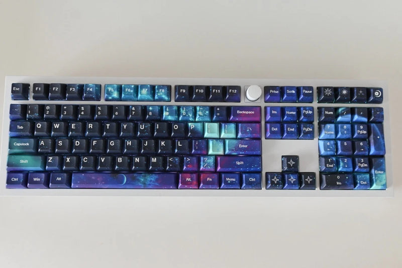 Dark Aurora Night Sky Keycap Set for Mechanical Keyboard | Gaming Keycaps Model