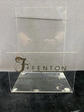 Fenton Limited Edition Rare  Dealer Display Sign Plexiglass Clear Gold Model