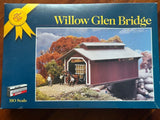 WILLOW GLEN COVERED BRIDGE HO Scale PLASTIC KIT 933-3602 GOLD RIBBON - NEW OOP Model