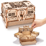 3D Wooden Puzzles for Adults, Treasure Box, DIY Mechanical Model Kits for Adults Model