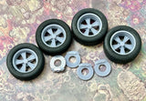 1/24 Scale: 17-inch ??Hurst?? wheels W/ Wide Rear Tires; Resin 1/25 Model