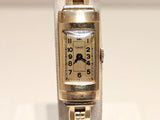 VINTAGE WW2 RARE SMALL LUXURY RECTANGLE COLLECTIBLE GERMANY LADIES WATCH "LACO" Model
