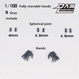 for MG 1/100 Sazabi ver ka DL Assembly Mechanical Gray Active Hand Palm B +Joint Model