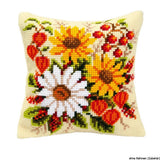 Vervaco stamped cross stitch kit cushion Floral delight, DIY Model