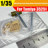 1/35 U.S. Medium Tank M4A3 Sherman Metal Gun Barrel+Shells Kit for Tamiya 35251 Model