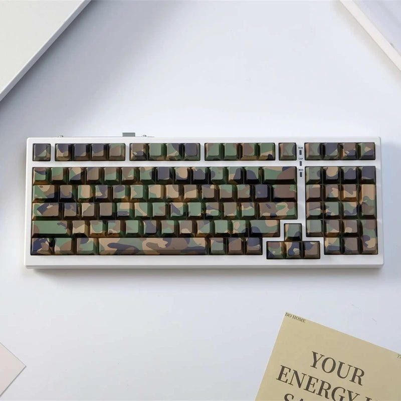 Camouflage Keycaps Cherry Profile Side Print Double shot PBT Keycap Set Model