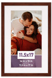 11.5x17 Frame Walnut With White Picture Mat For 11.5x17 Photo - Walnut 14x19 Fra Model