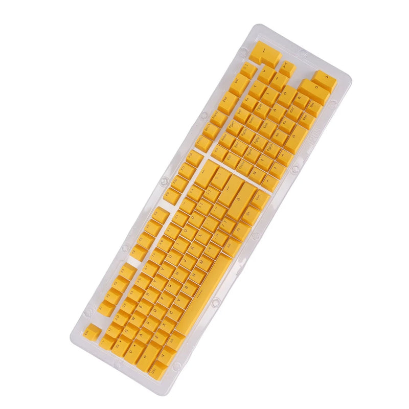 Yellow Keyboard Keycaps 114 Key PBT OEM Height Two Color Injection Light T CX4 Model