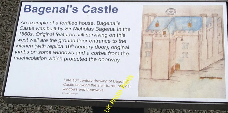 Photo 6x4 Information board outside Bagenal's Castle, Newry An tiur This  c2016 Model