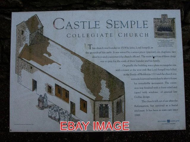 PHOTO  CASTLE SEMPLE COLLEGIATE CHURCH INFORMATION BOARD. 2008 Model