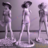 Garden Woman Lady 1/10 1/6 1/4 1/3 1/2 3D Print Model Kit Unpainted Unassembled Model
