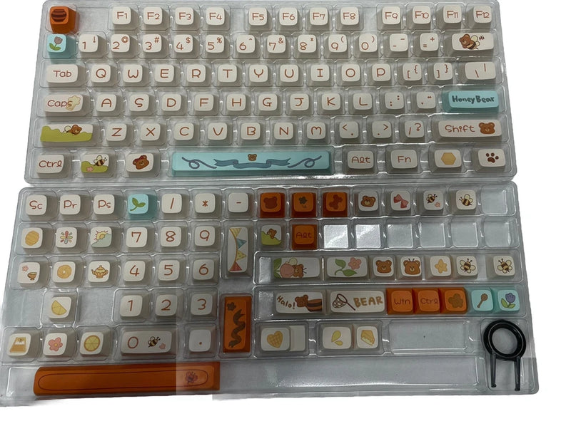 130 Keys Keycaps ¡°Honey Bears¡± PBT Compatiability Keycaps Keycaps Model