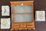 HTF 1996 "World of Beatrix Potter" Figurine Display Cabinet Shelf & 3 Figurines! Model