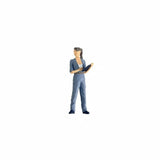 Resin Figurine Hand Painted Female Reporter Collector Model for Diorama Street Model