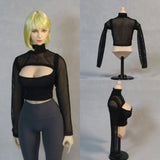 1/6 Scale Female Ice Silk Open Breasted T-shirt Model Fit 12'' TBL PH Figures Model
