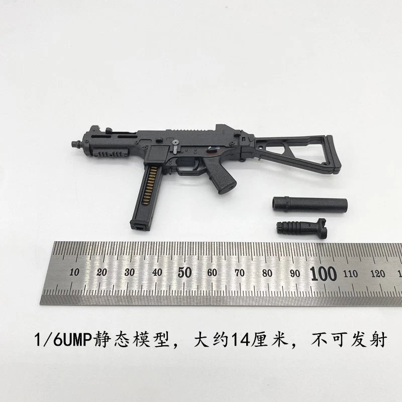 1/6 UMP Submachine Gun Plastic Model For 12" Action Figures Body Scene Model