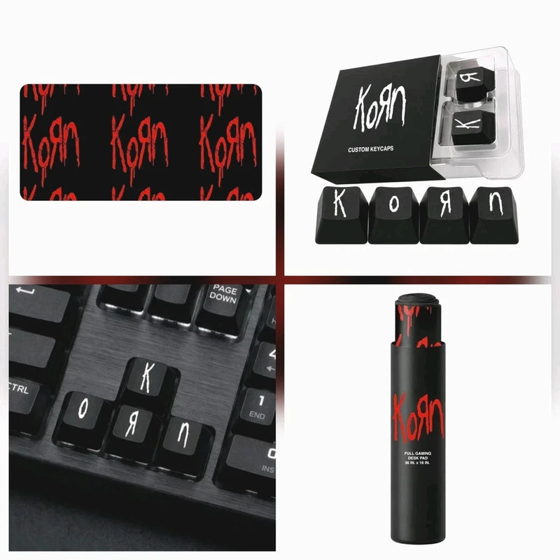 OFFICIAL Korn Keycaps And Mousepad SET - Gaming Keyboard Arrow Key Replacements Model