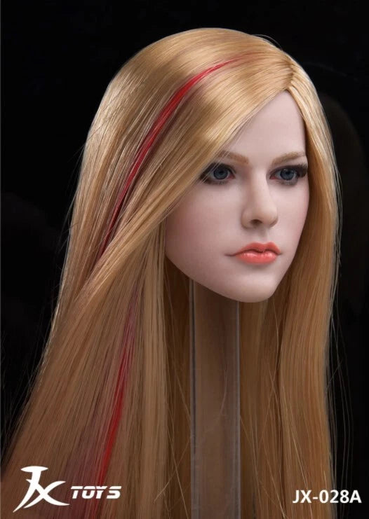 1/6 JXTOYS-028A Europe Girl Blonde Hair Head Sculpt Fit 12'' Female PH TBL Body Model