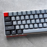 Gray Black Retro PBT Double Shot Keycap Set OEM for 60% TKL Cherry MX Keyboards Model