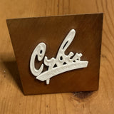 Rare Cybis Porcelain Wedge Advertising Display Sign 1960s Model