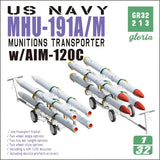 1/32 US Navy MHU-191A/M Munitions Transporter with AIM-120C Missiles Resin Set Model