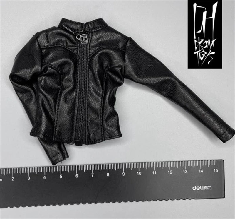 1/6 Soldier trendy jacket Leather Women  PU Coat  Model Toys For 12" Model