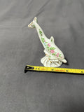 Lenox Floral Whale Figurine Handcrafted Porcelain Dolphin Fish Figure Model