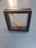 BRASS CRYPTID ~  LOCH NESS MONSTER ~IN  2.5 X 2.5 INCH FLOATING DISPLAY BOX~ Model