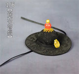 1/6 Ancient hat Ming Dynasty imperial guard large eave hat Soldier Toys Model Model