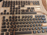Black with gold Japanese Hiragana with Cat themed cherry keycaps set Model