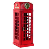1/6 Scale Vintage Red London Old?Style Telephone Booth Architecture Model Model
