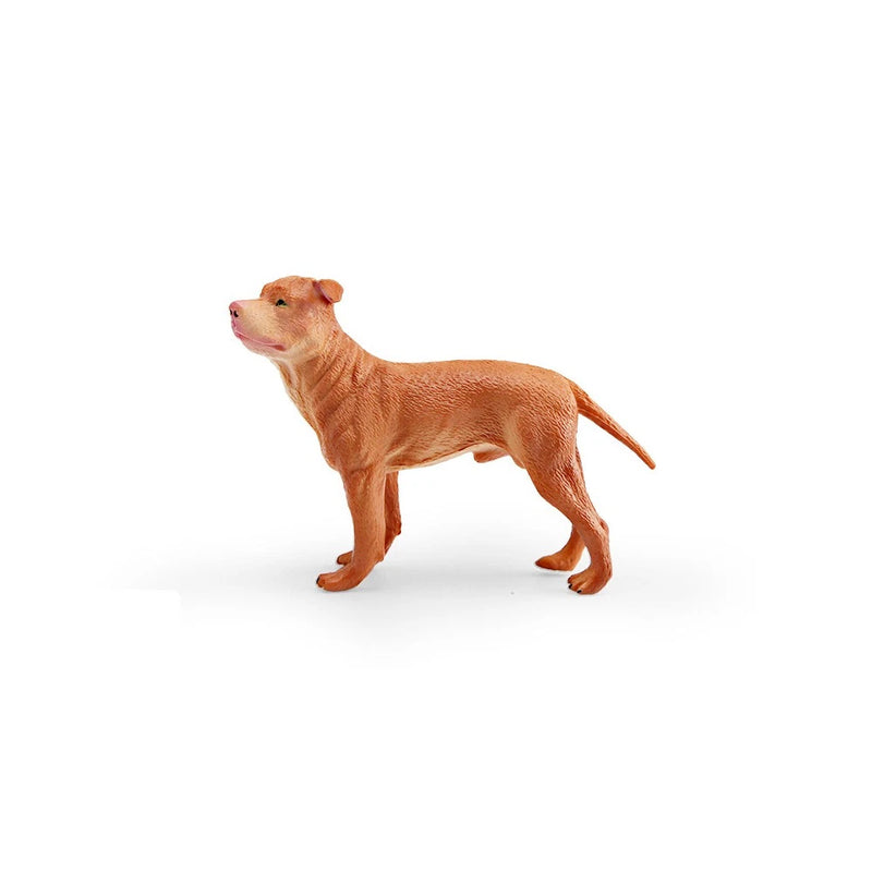Pitbull Terrier Dog Animal Figure Toy PVC Wildlife Small Figurine Birthday Gifts Model