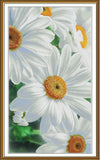 Counted cross stitch kit DIY unprinted canvas White daisies Hand embroidery 3476 Model