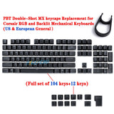 A full Keycaps for Corsair K70 EU/US version RGB PBT104 Key Mechanical Keyboard Model