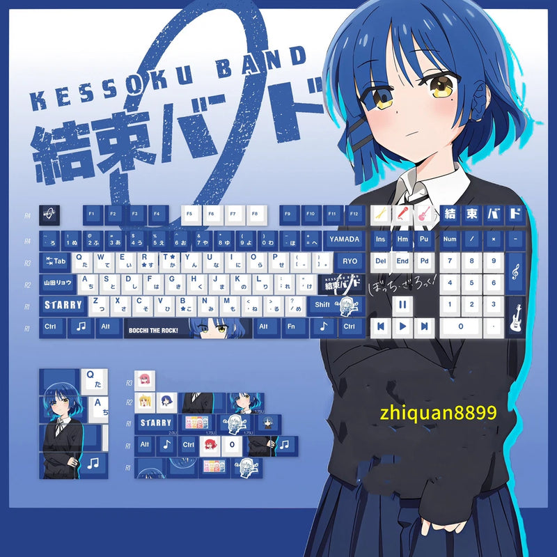 BOCCHI THE ROCK! Yamada Ryo Key Caps PBT Keycaps for MX Mechanical Keyboard Model