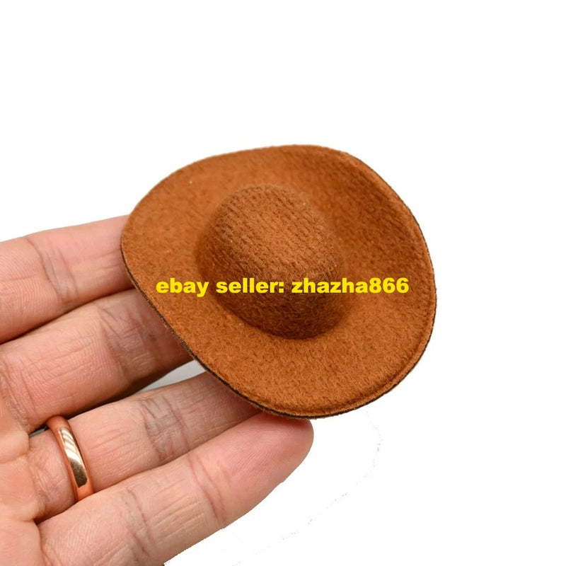 1/6 Scale Mini Cowboy Hat Felt Western Hat Accessory for 12'' Action Figure Doll Model